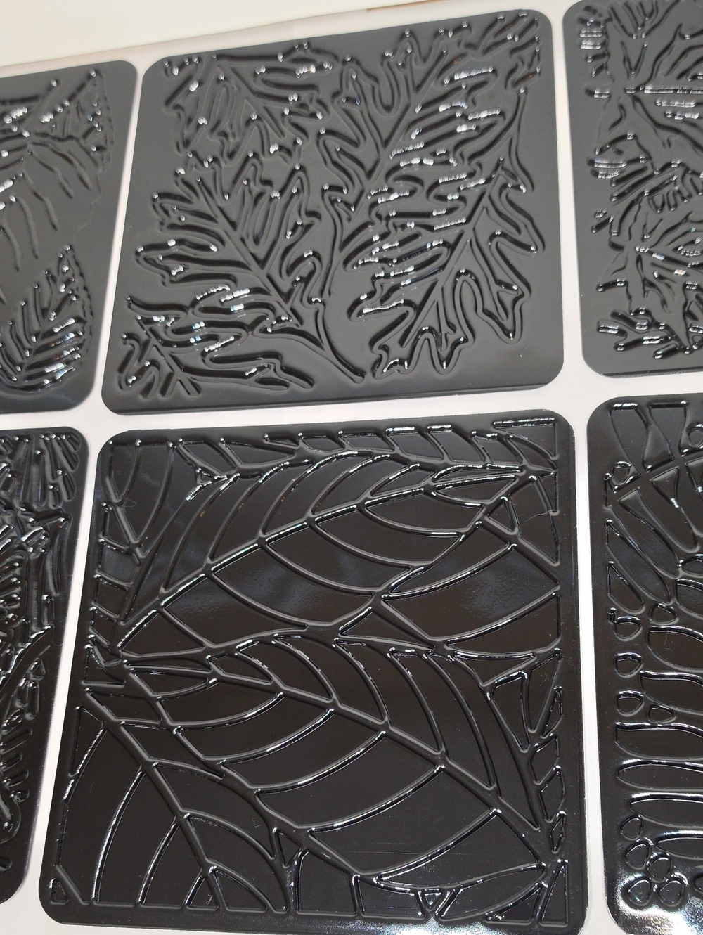 Textured Leaf Rubbing Plates - Set of 6